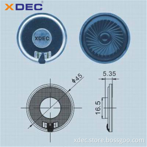 45mm 8ohm 2w medical cardiotocography machine speaker